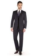  Regular Fit Navy Twill Suit Jacket