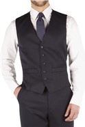  Regular Fit Navy Twill Waistcoat