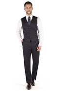  Regular Fit Navy Twill Waistcoat