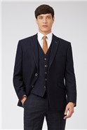 Scott By The Label Navy Texture Waistcoat