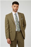  Tailored Fit Grey Heritage Windowpane Jacket