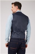  Light Blue Tweed Check Waistcoat