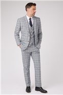  Light Blue Cotton Check Jacket
