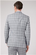  Light Blue Cotton Check Jacket