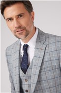  Light Blue Cotton Check Jacket