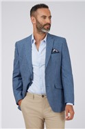  Denim Blue Linen Stripe Jacket