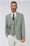  Sage Green Tweed Check Jacket