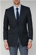  Tailored Fit Ink Blue Suit Jacket