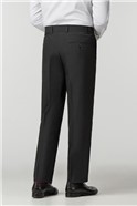  Regular Fit Charcoal Panama Suit Trousers