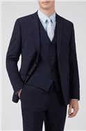  Skinny Fit Navy Panama Suit