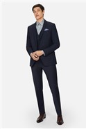 Navy Panama Regular Suit Trousers