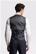  Slim Fit Navy Panama Waistcoat