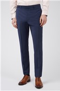  Skinny Fit Blue Panama Suit Trousers