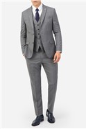  Slim Fit Grey Blue Textured Suit