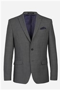  Grey Blue Textured Slim Waistcoat