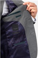  Grey Blue Textured Slim Waistcoat