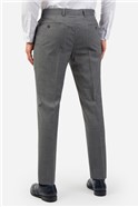  Slim Fit Grey Blue Textured Suit Trousers