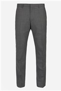  Slim Fit Grey Blue Textured Suit Trousers