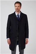  Navy Melton Overcoat