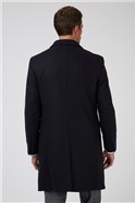  Navy Melton Overcoat