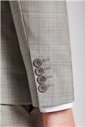  Slim Fit Champagne Tonal Check Waistcoat