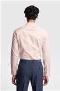  Slim Fit Light Pink Sateen Shirt