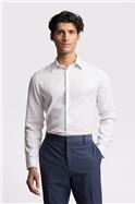  Slim Fit Single Cuff Jorvik White Texture Shirt