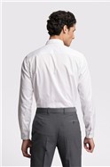  Slim Fit White Sateen Shirt