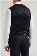  Textured Navy Rust Slim Fit Waistcoat