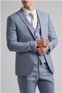  Dusty Blue Light Flannel Slim Fit Suit