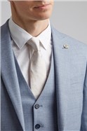  Dusty Blue Light Flannel Slim Fit Suit