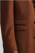  Tan Slim Fit Italian Melton Overcoat