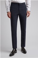  Navy Puppytooth Slim Fit Trousers