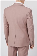  Dusty Pink Sharkskin Slim Fit Jacket