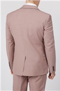  Dusty Pink Sharkskin Slim Fit Trousers