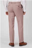  Dusty Pink Sharkskin Slim Fit Trousers