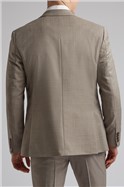  Oatmeal Sharkskin Slim Fit Waistcoat