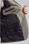  Oatmeal Sharkskin Slim Fit Waistcoat