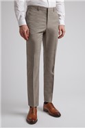  Oatmeal Sharkskin Slim Fit Waistcoat