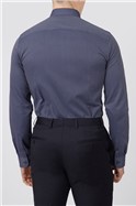  Navy Circle Weave Slim Fit Shirt