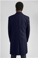  Navy Slim Fit Italian Melton Overcoat