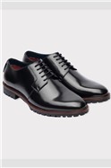  Fleet High Shine Black Leather Brogues