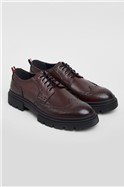  Monday Burgundy Brogue Shoes