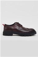  Monday Burgundy Brogue Shoes