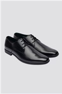 Black Derby Style Leather Shoes