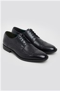  Max Black Leather Brogues