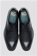  Max Black Leather Brogues