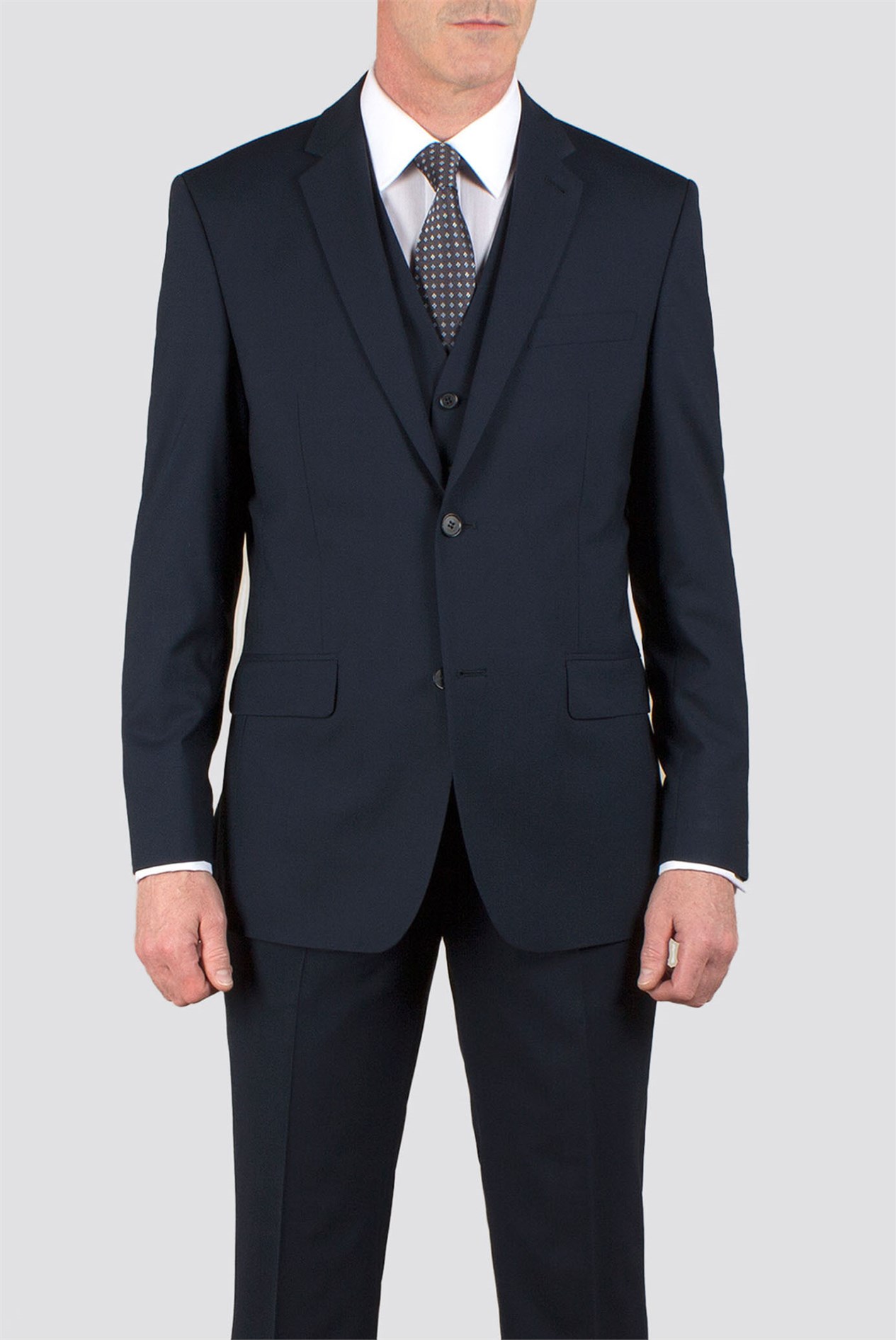 Jeff Banks Navy Wool Blend Travel Suit for Men Suit Direct