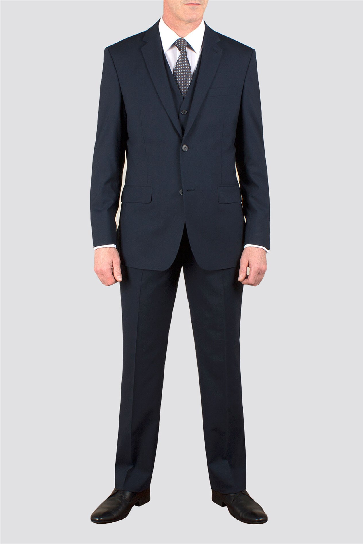 Jeff Banks | Navy Wool Blend Travel Suit for Men | Suit Direct