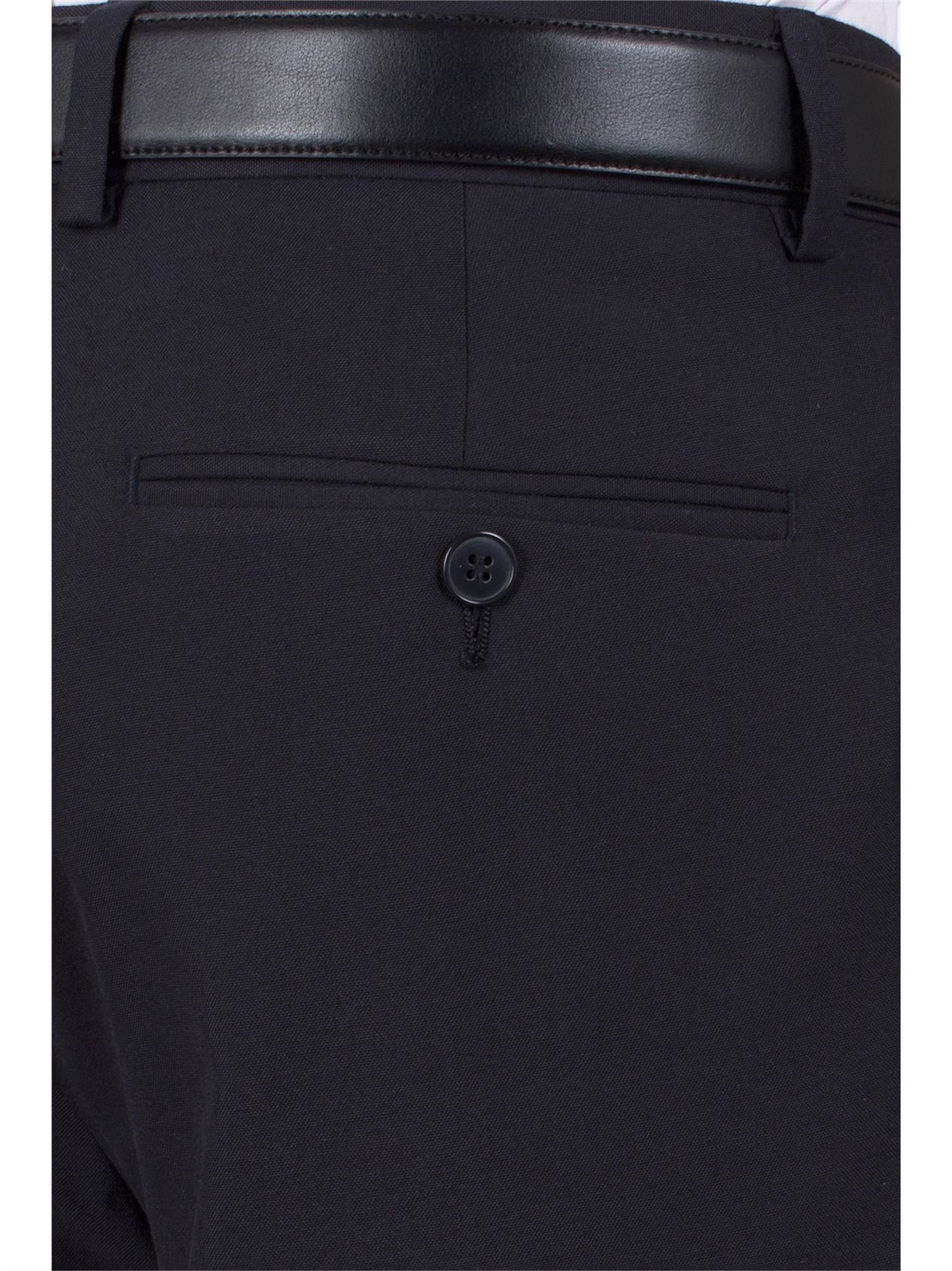 Thomas Nash | Navy Plain Woven Tailor Fit Trousers | Suit Direct